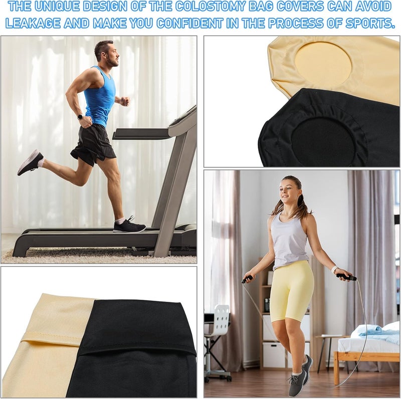 Sherr 4 Pieces Ostomy Bag Cover Colostomy Bag Covers Odor Control Stretchy Pouch Washable Pouch Liner for Women Men Lightweight Care Protector Supplies, 4 Colors - Image 3